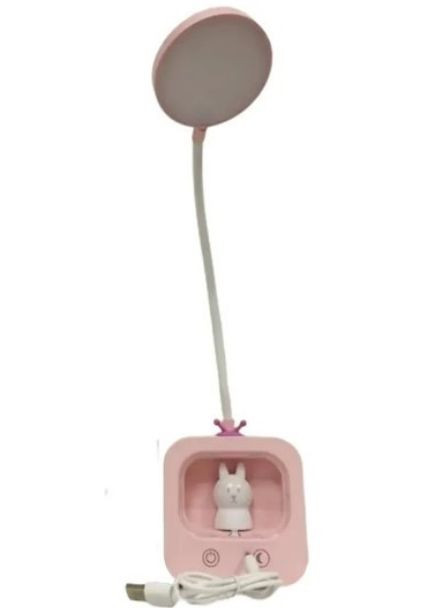 Лампа аккумуляторная настольная гибкая DIGAD 1943 розовый (2083687049) No Brand (328261829)