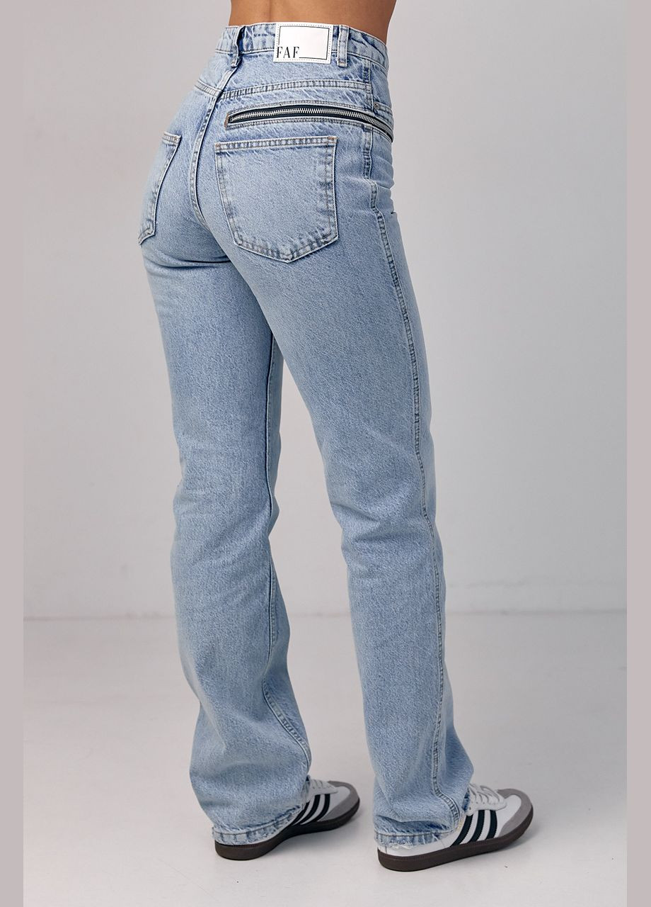 Жіночі джинси з блискавками Lurex - (293292922)