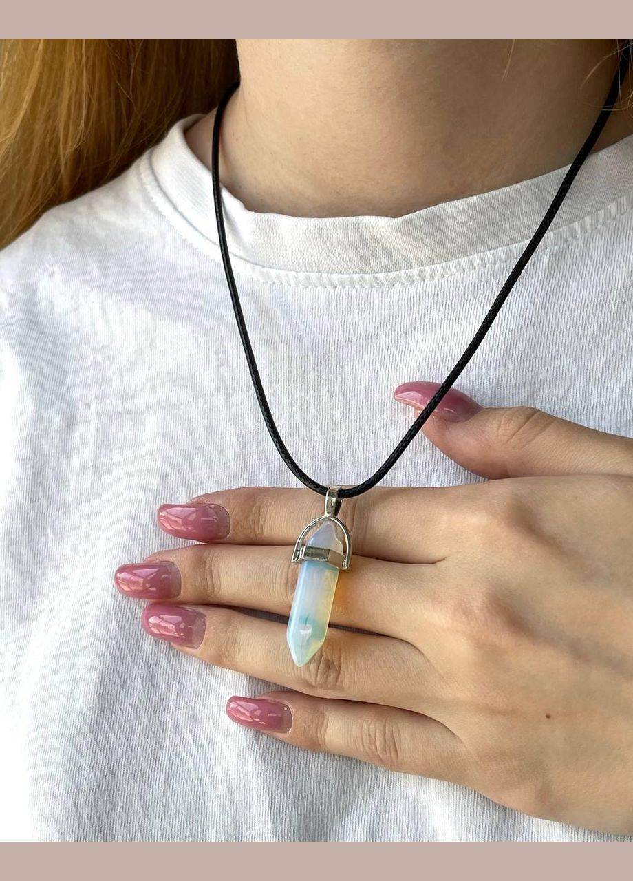 Кулон с Лунным камнем - кристалл шестигранник на шнурке в подарочной коробочке Ut (326807783)