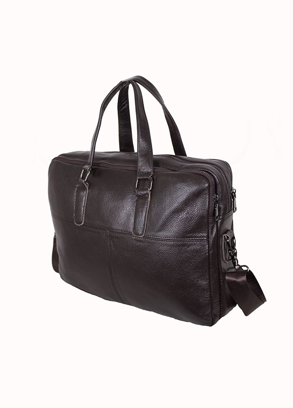 Мужская кожаная сумка R1902BROWN-111 коричневая No Brand (370848433)