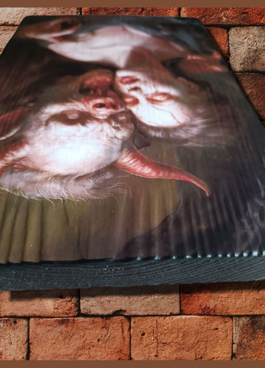 Панно на дереве «Искушение души. Девушка и демон» мистический декор авторская ручная работа Handmade (343047096)