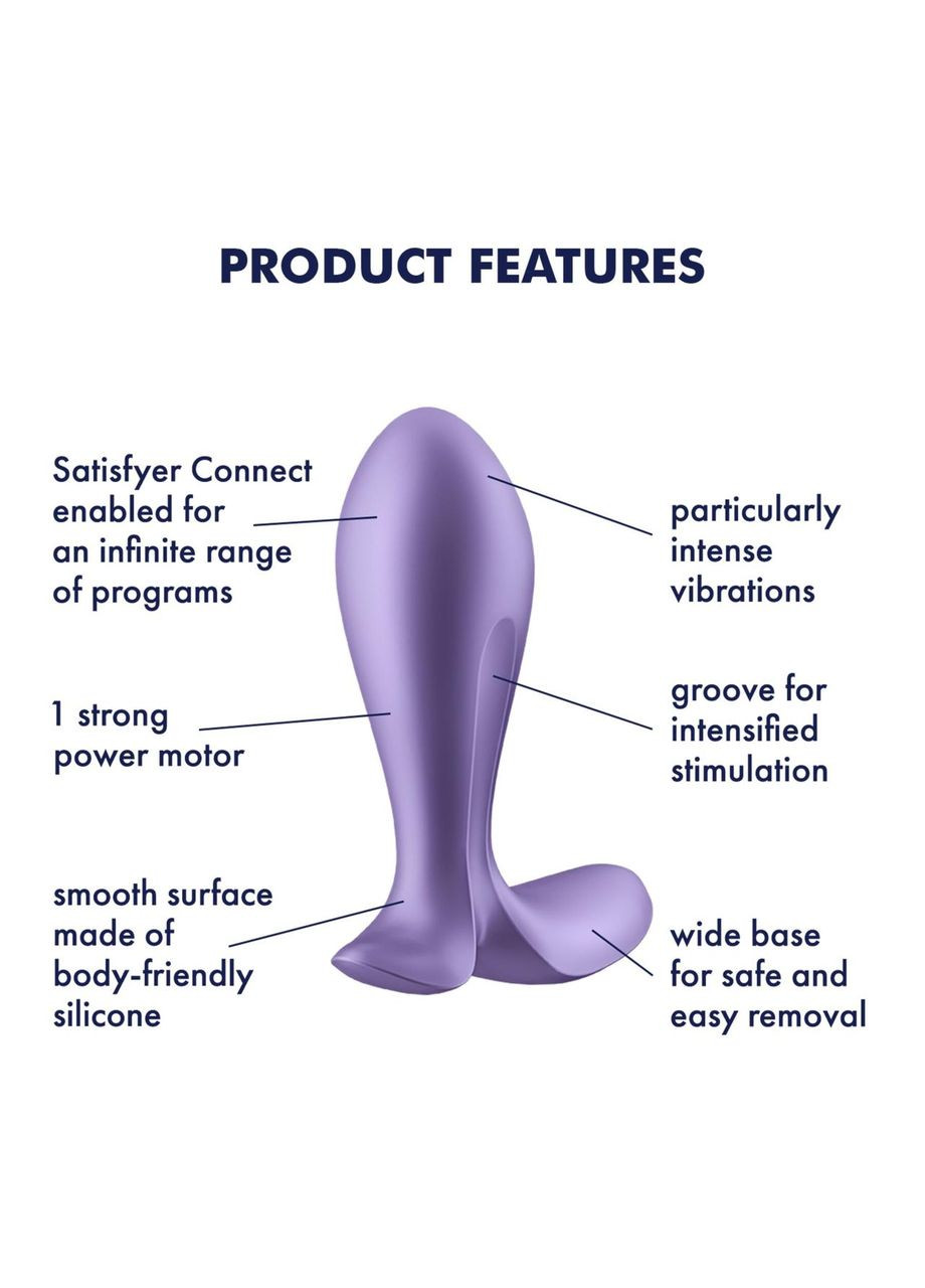 Анальна смарт-пробка з вібрацією Satisfyer Intensity Plug Purple No Brand (366877373)