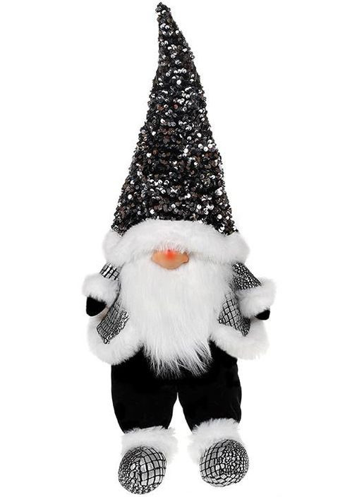 Мягкая игрушка Гном BlackWhite сидящий в пайетках 22х16х64см для детей подарок декор интерьера Bona (368980557)