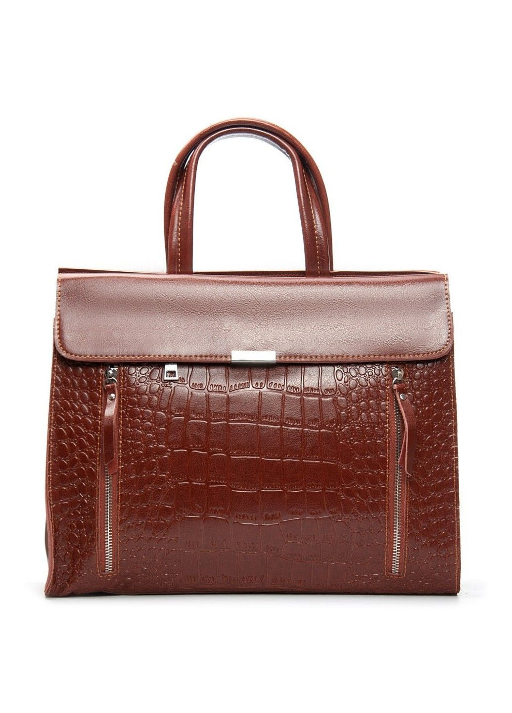 Женская кожаная сумка классическая 5052 camel croco Alex Rai (367992196)