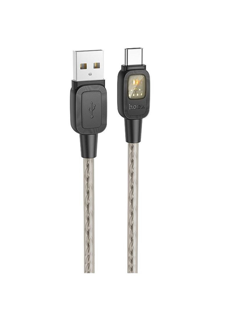 Дата кабель U124 Stone silicone power-off USB to Type-C Hoco (289361970)