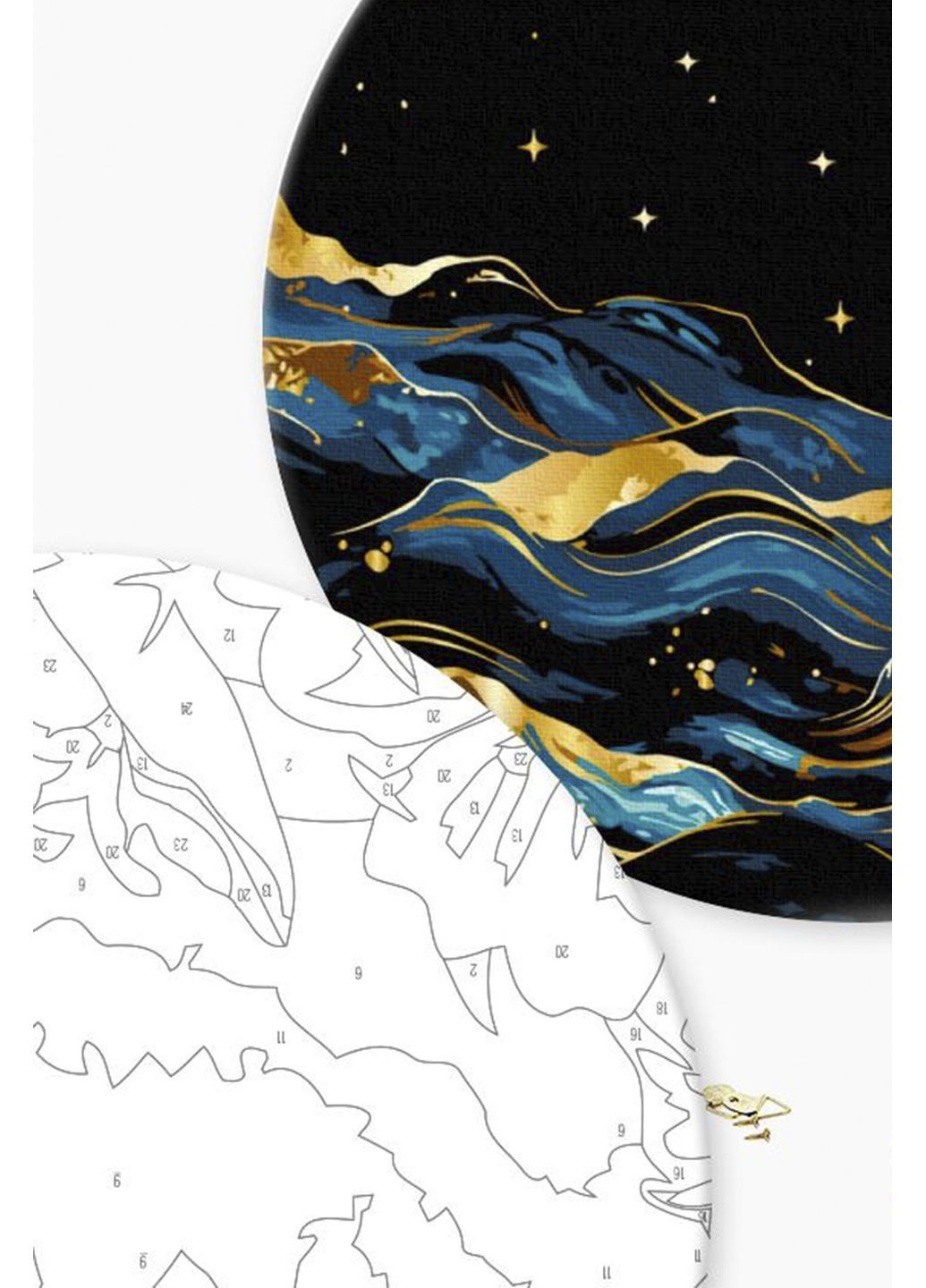 Набор для творчества «Картина по номерам» Ночной океан на черном полотне цвет разноцветный CB-00285605 Brushme (362185025)