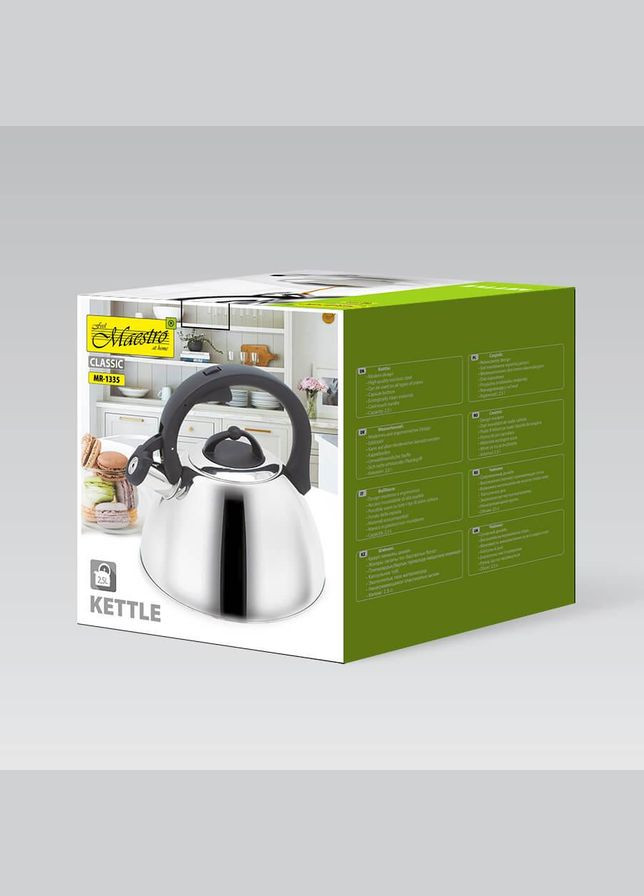 Чайник со свистком для плиты 2.5 л (MR-1335) Maestro (334713105)