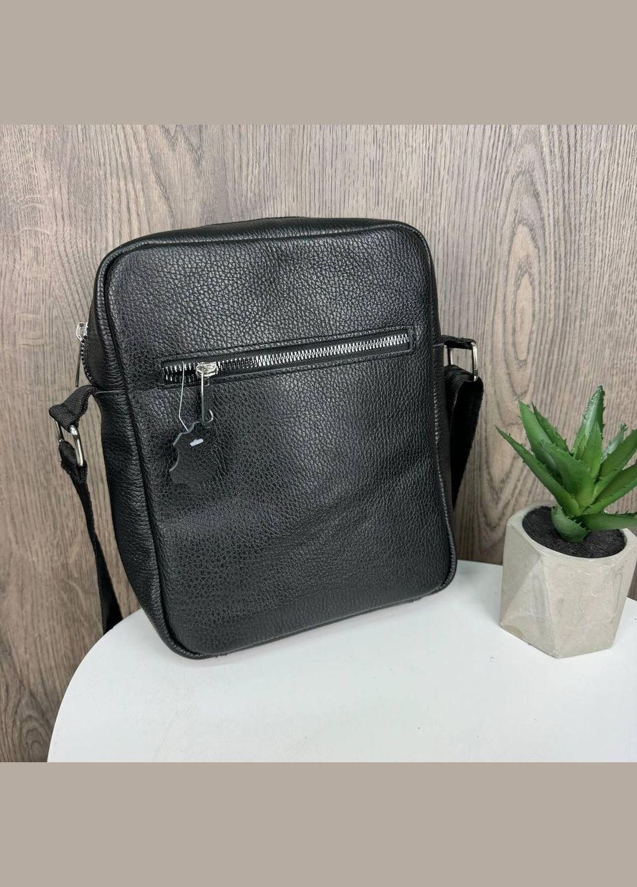 Шкіряна чоловіча сумка планшетка чорна No Brand (301212271)