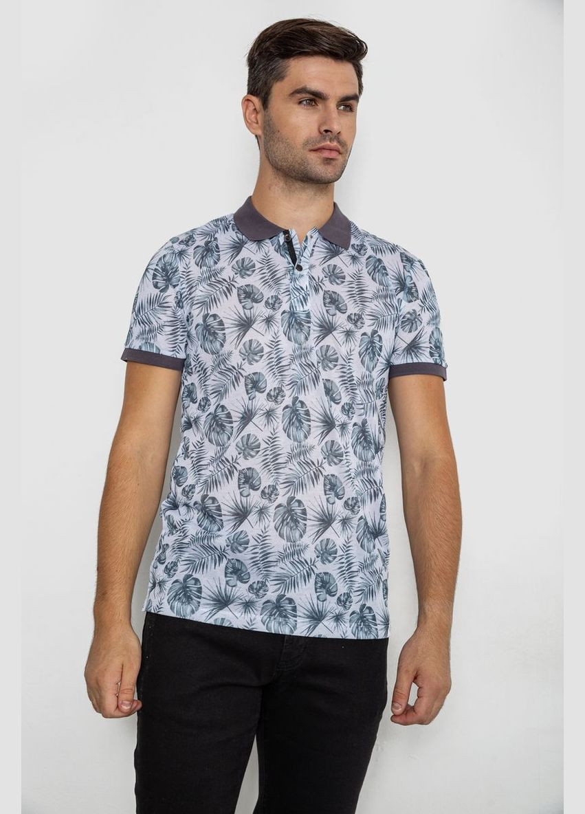 Цветная футболка-поло мужское с принтом для мужчин Ager