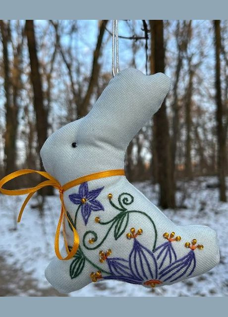 Набір для створення вишитої іграшки "Зайчики", 11х14 см, 2 шт No Brand (340486805)