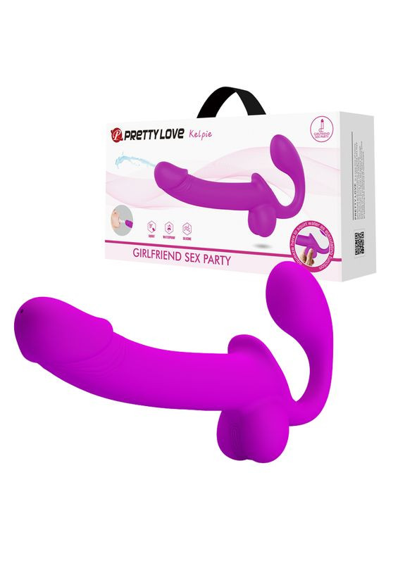 Безремневой страпон Kelpie с имитацией семяизвержения, 25 х 3.9 см Pretty Love (361670363)