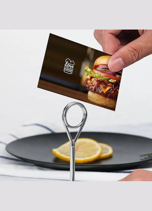 Тримач номерків на стіл Веркус 10,5 см чорного кольору. Тримач меню на стіл REMY-DECOR (298427210)