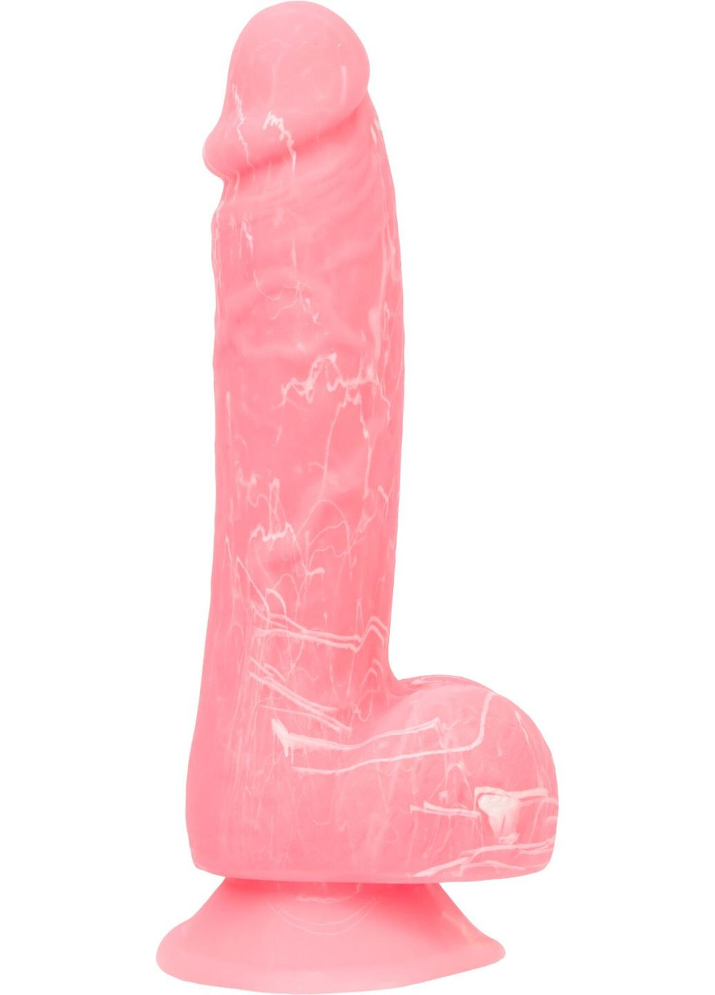 Светящийся в темноте фаллоимитатор - BRANDON - 7.5" - PINK G.I.D. /w PB, 19 см, силико ADDICTION (369946255)