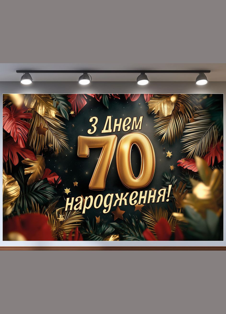 Баннер для фотозоны "С Днем рождения" | 2.4×1.6 м | Праздничный фон №42345 Vinylpex (360982280)