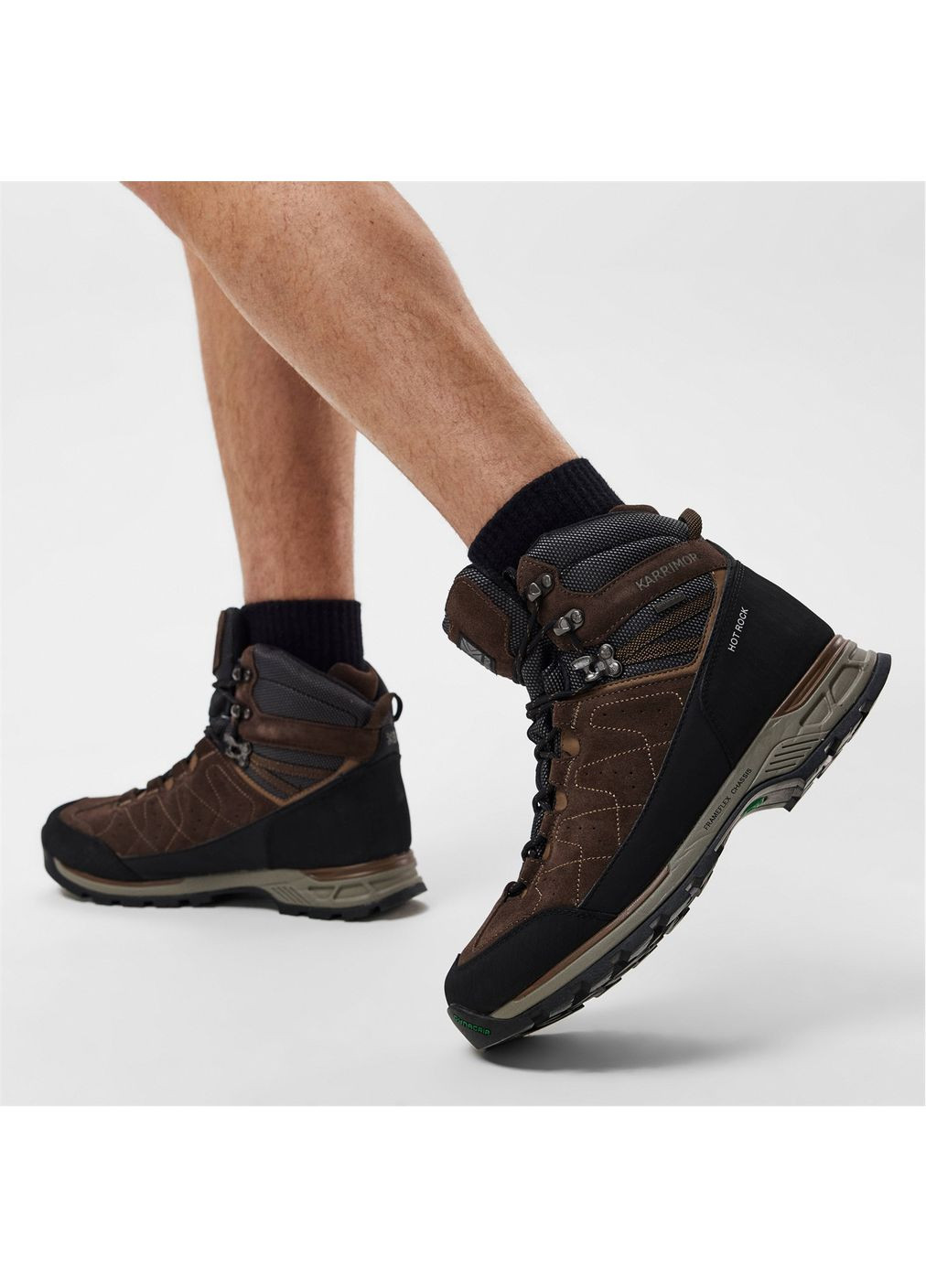 Коричневые ботинки hot rock mens walking boots brown 7(41) Karrimor