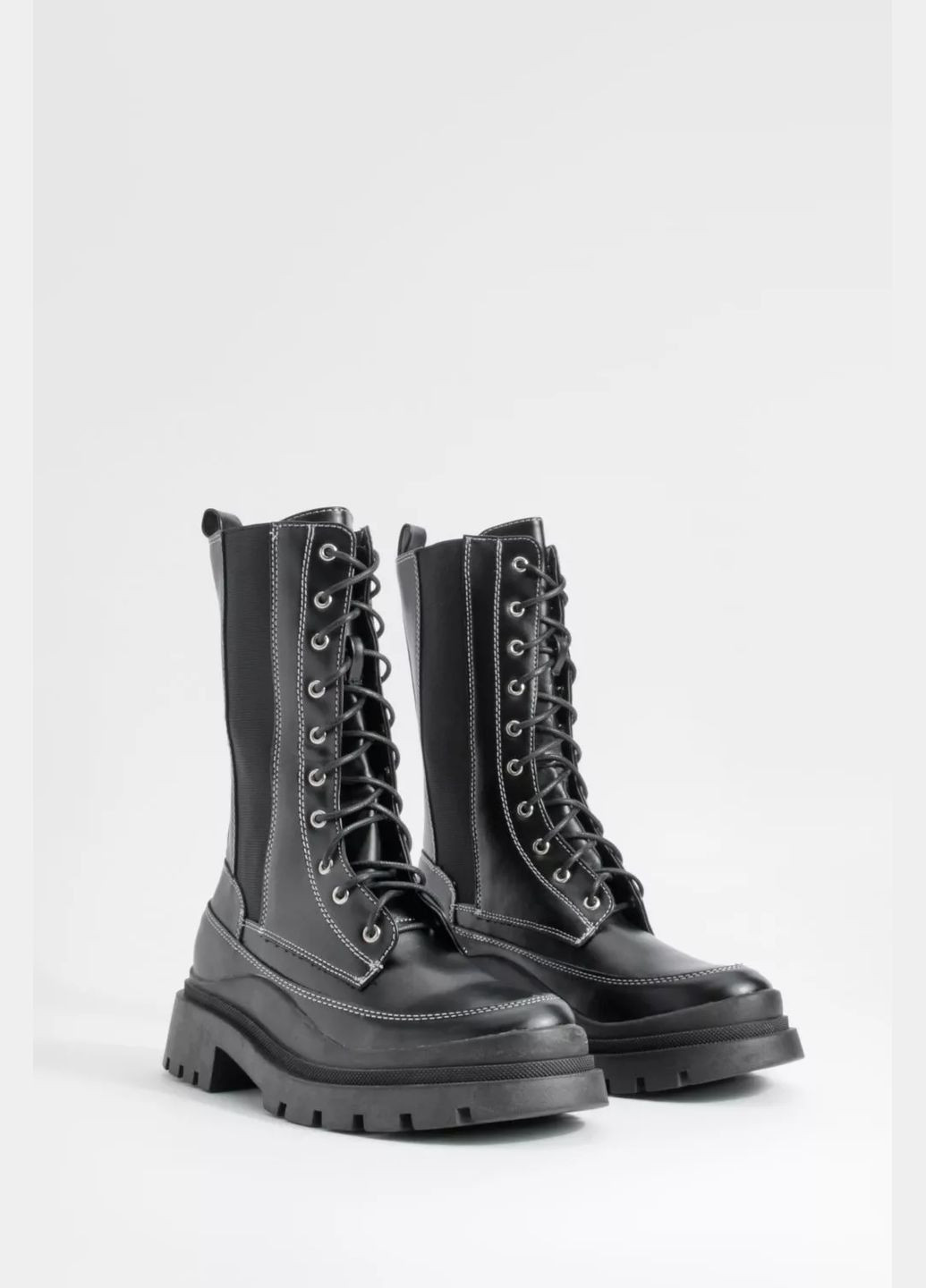 Осенние ботинки Boohoo из искусственной кожи