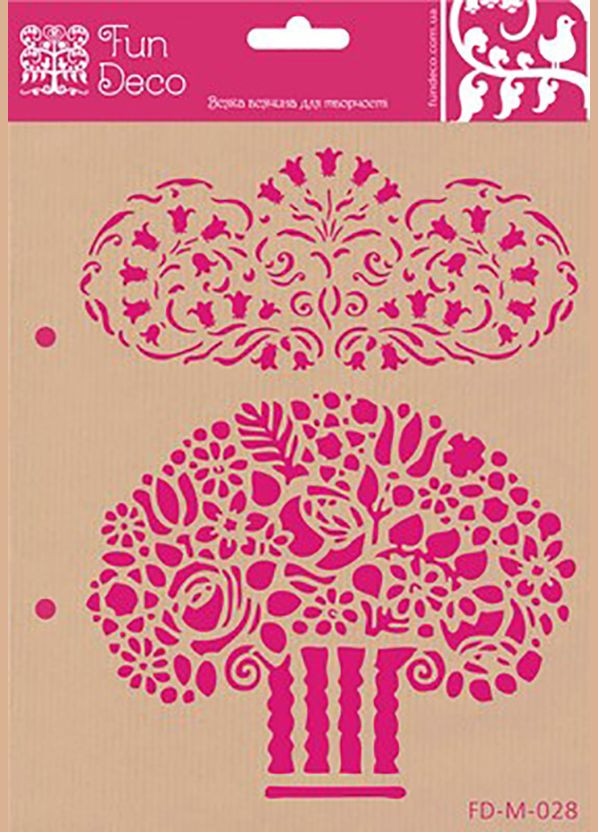 Трафарет багаторазовий самоклеючий 15 х 21 см (FD-M-028) Fun Deco (342751517)