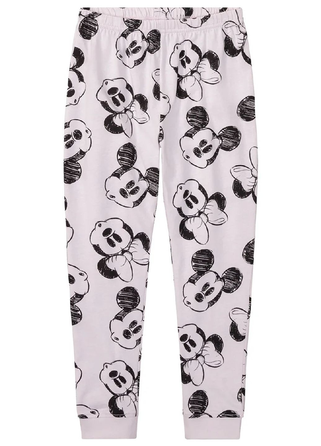 Светло-лиловая всесезон хлопковая пижама (лонгслив, брюки) лонгслив + брюки Disney