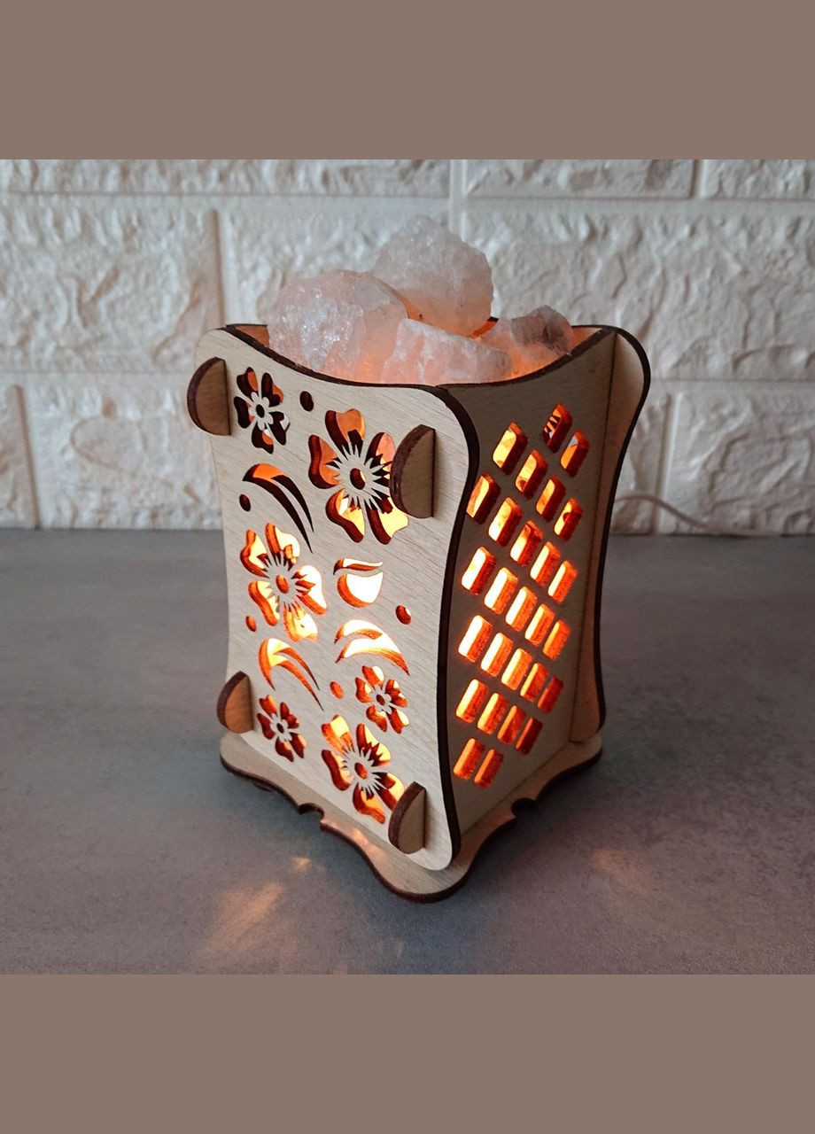 Модель Открытая цветы Полезный соляный светильник лампа 100% из соли (66336110) No Brand (306633867)