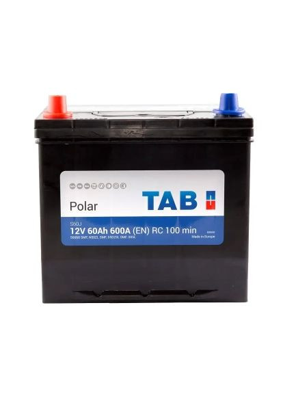 Акумулятор автомобільний 60 Ah/12V Polar (246 162) TAB 60 Ah/12V Polar (370020489)