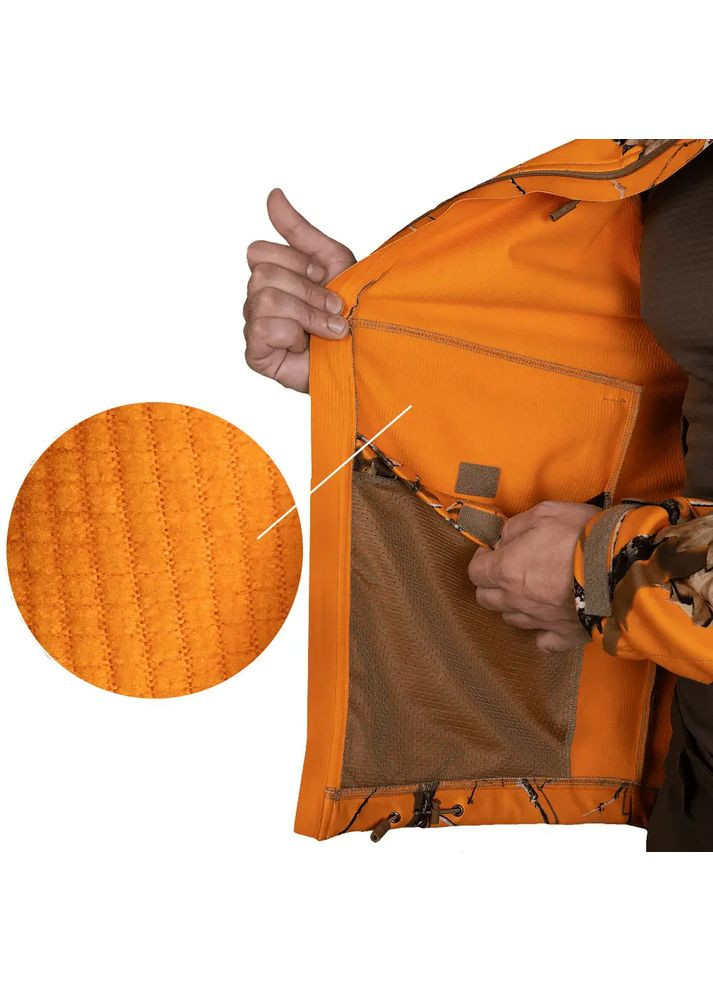 Помаранчева демісезонна куртка rubicon flamewood Camotec