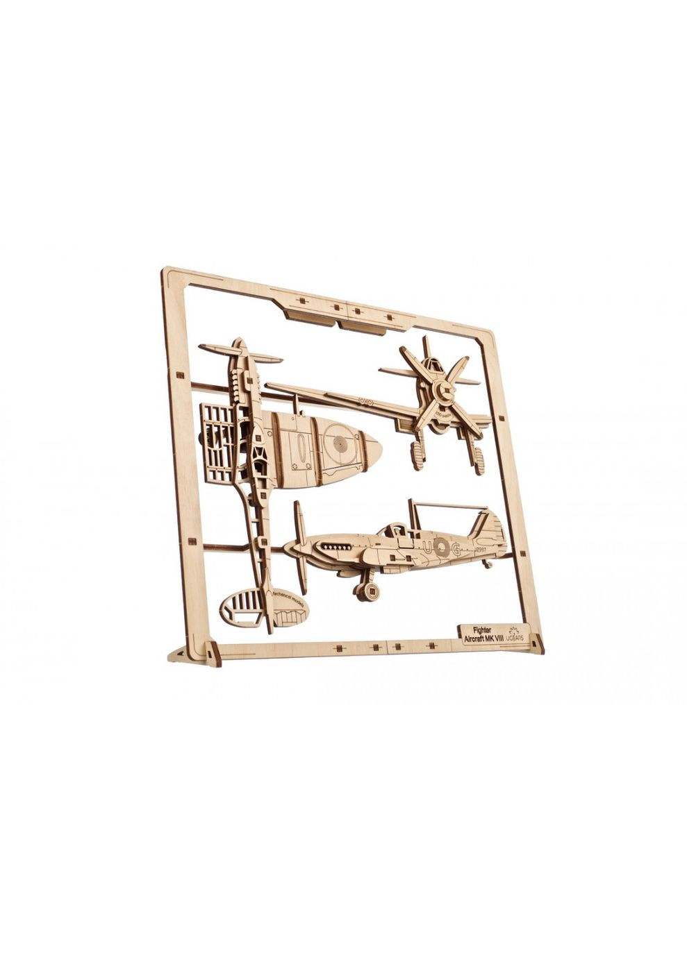 Пазл 2.5D Истребитель Fighter Aircraft Mk VIII (70196) UGEARS (364115583)