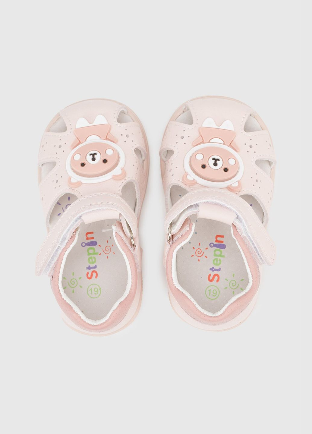 Пудровые босоножки для девочки al881l пудровый (2000990516268s) shop (2000990516268) Stepln