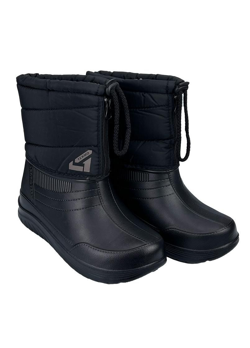 Черные сапоги женские пеновые утепленные на молнии черные 3091-1 Gipanis