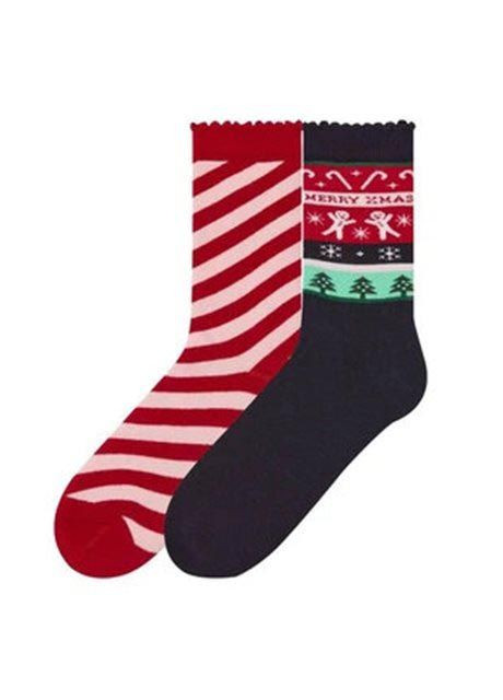 Комбіновані шкарпетки махрові 2 пари Pepperts новорічні (371935372)