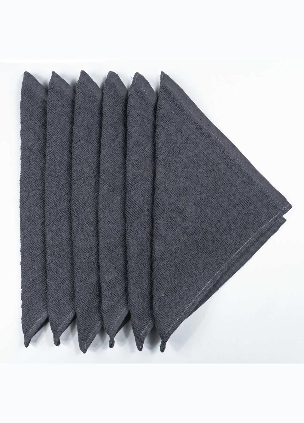 GM Textile кухонная жаккардовая салфетка 25х25см 380 г/м2 () серый производство -