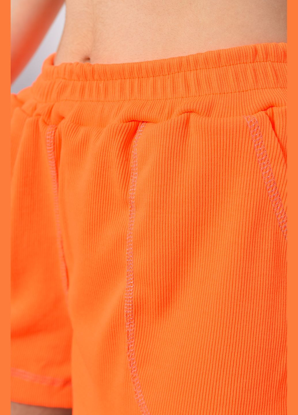 Шорты женские ярко оранжевого цвета Let's Shop (293055782)