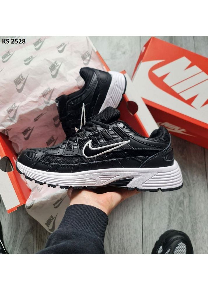 Чорні Осінні кросівки чоловічі nike p-6000 black white найк п-6000 No Brand