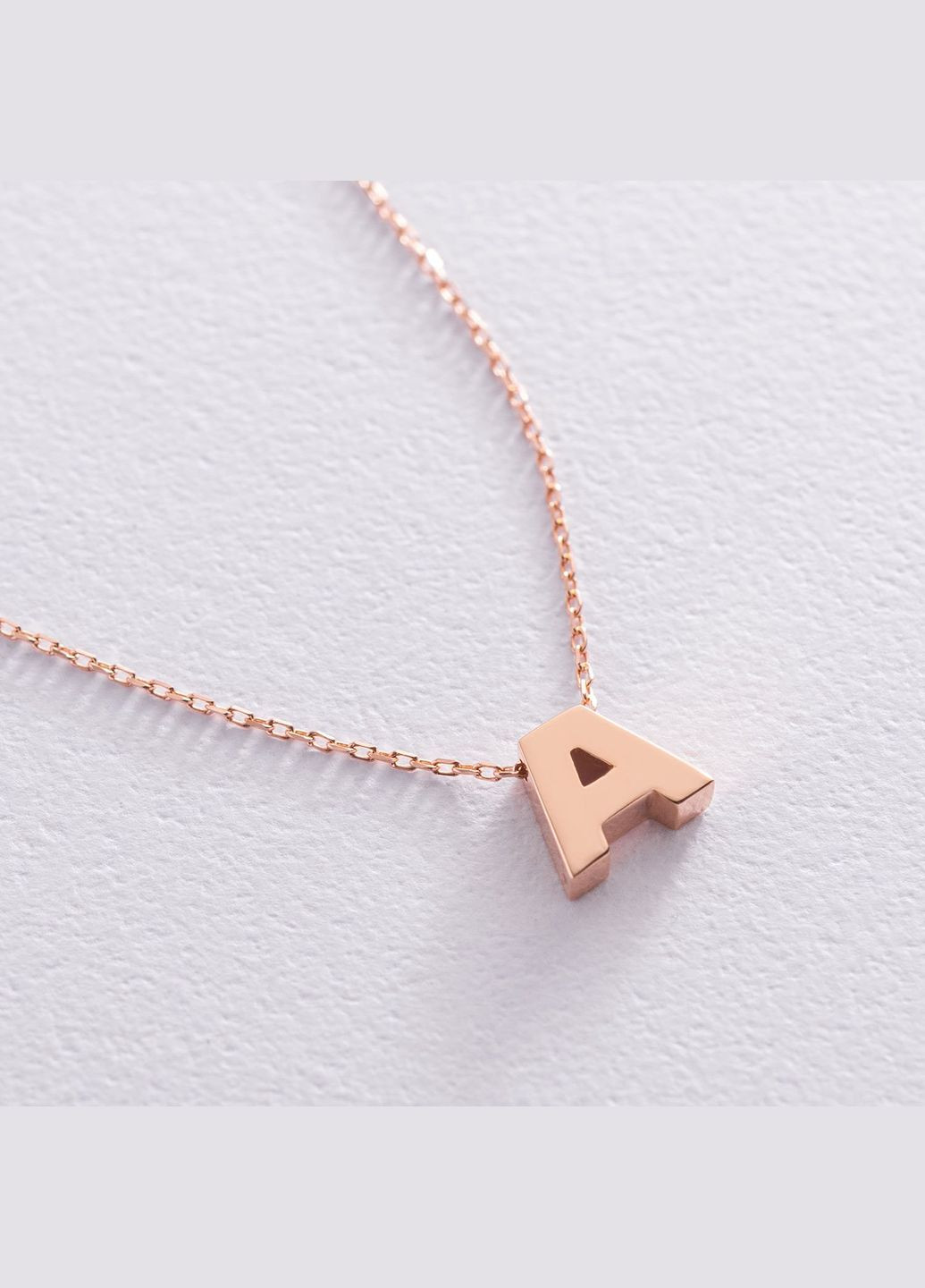 Золоте кольє з літерою А кол01256А 44 Oniks (264644223)