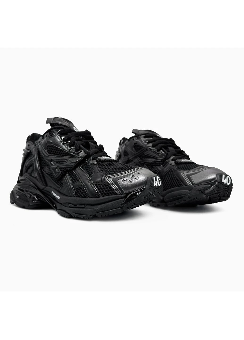 Чорні кросівки чоловічі і жіночі balenciaga runner black | баленсіага ранер чорні демісезон No Brand