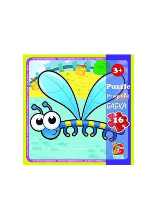 Пазлы детские "Насекомые" LI04, 16 элементов G-Toys (305315059)