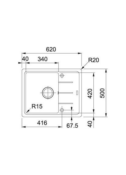 Кухонна мийка 114.0306.795 FRANKE BFG 611-62 (315604149)