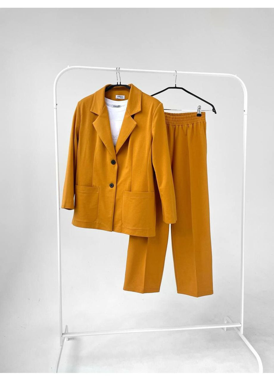 Піджак двонитка з підкладом гірчиця Verena Design (360861196)