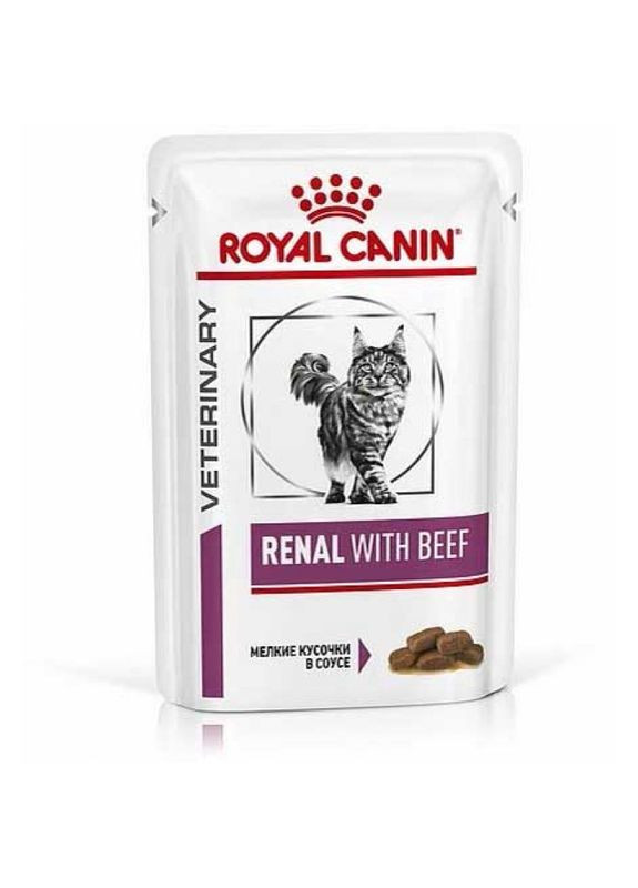 Консерва для дорослих котів Renal beef павуч яловичина 85 г 4031001 Royal Canin (268987590)