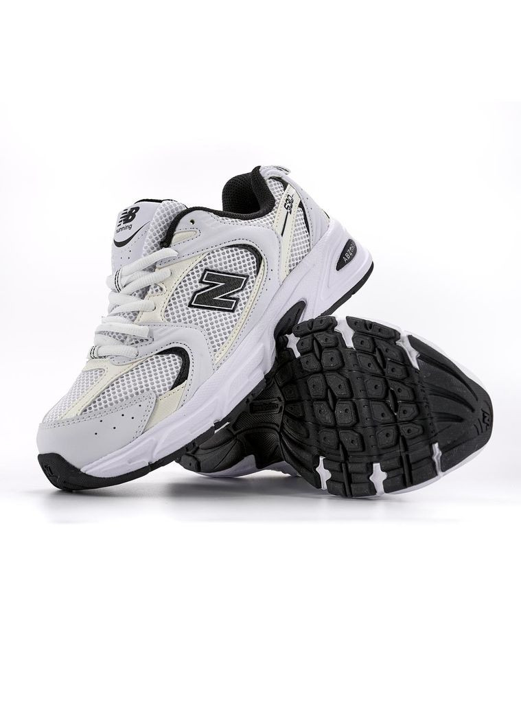 Чорні Осінні кросівки чоловічі new balance 530 white black logo v2 нью беланс 530 No Brand