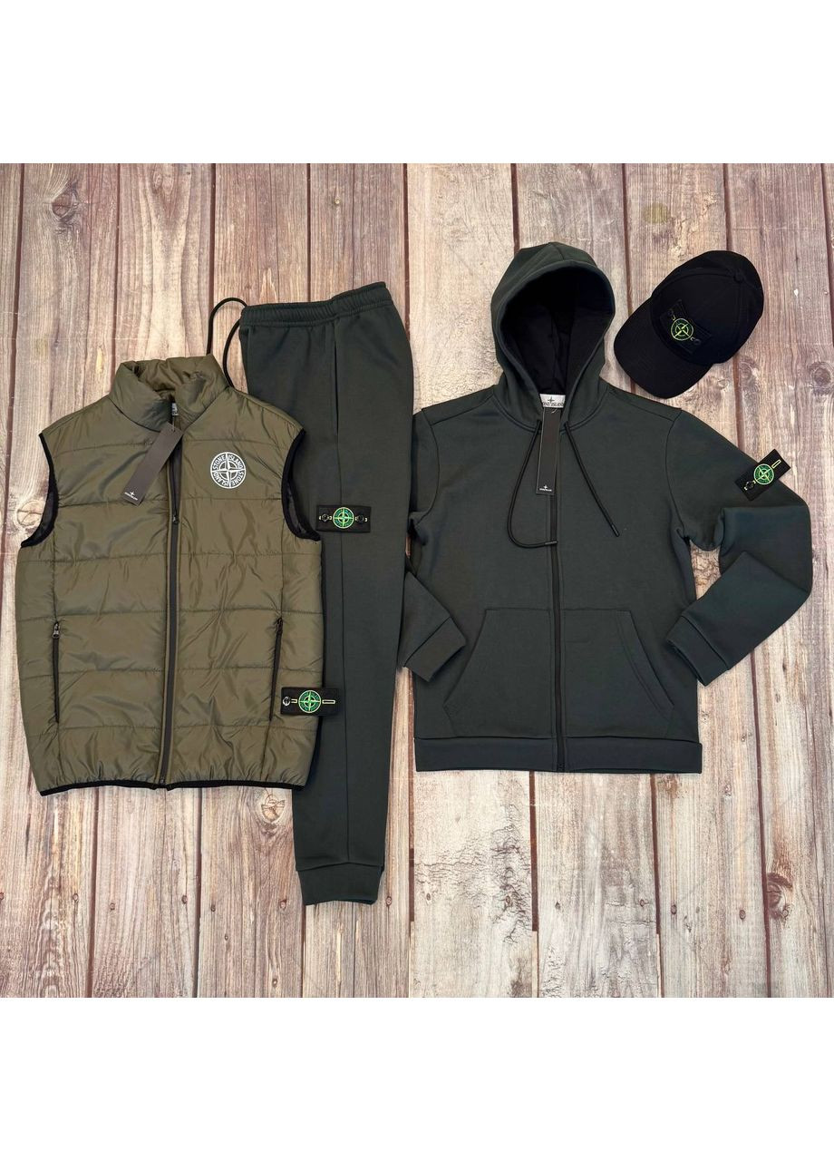 🔹Набор на осень. Жилет+теплый спортивный костюм+кепка No Brand (361298546)