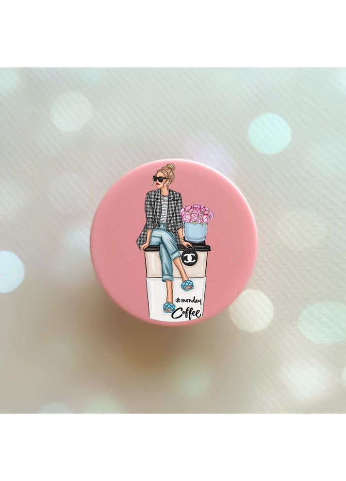 Держатель для смартфона / планшета попсокет Popsocket:: Девушка на кофе (принт 228) Creative (360671615)
