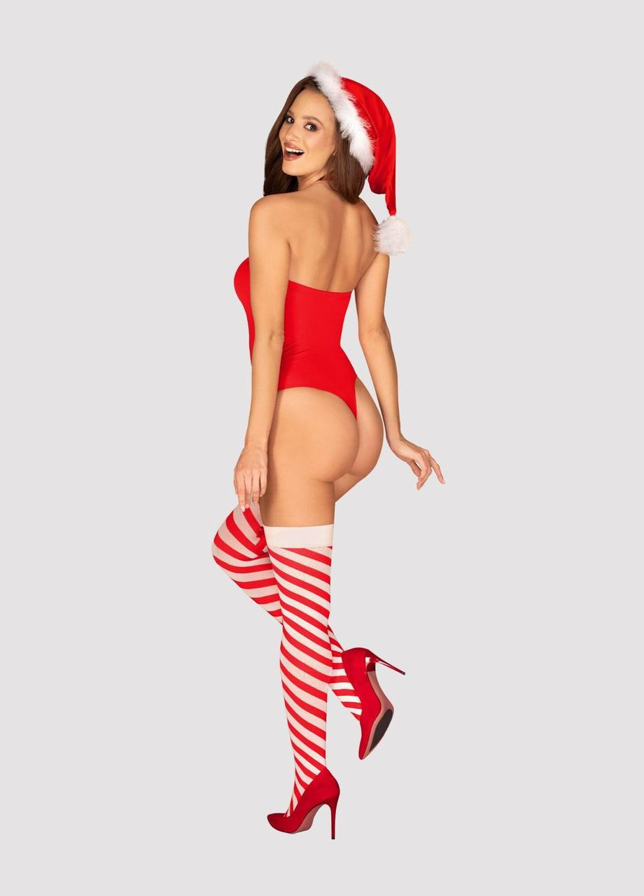 Боди Kissmas teddy red L/XL Obsessive (311314222)