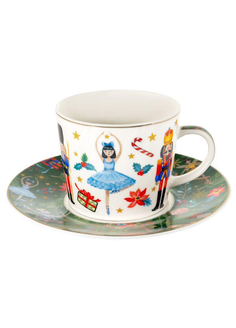 Чайний порцеляновий набір White Christmas 4 предмети 250 мл 922-100 No Brand (361230706)