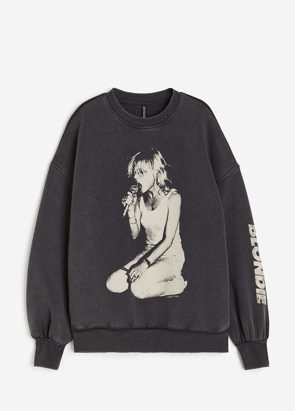 Черный свитшот H&M рисунок (303712304)