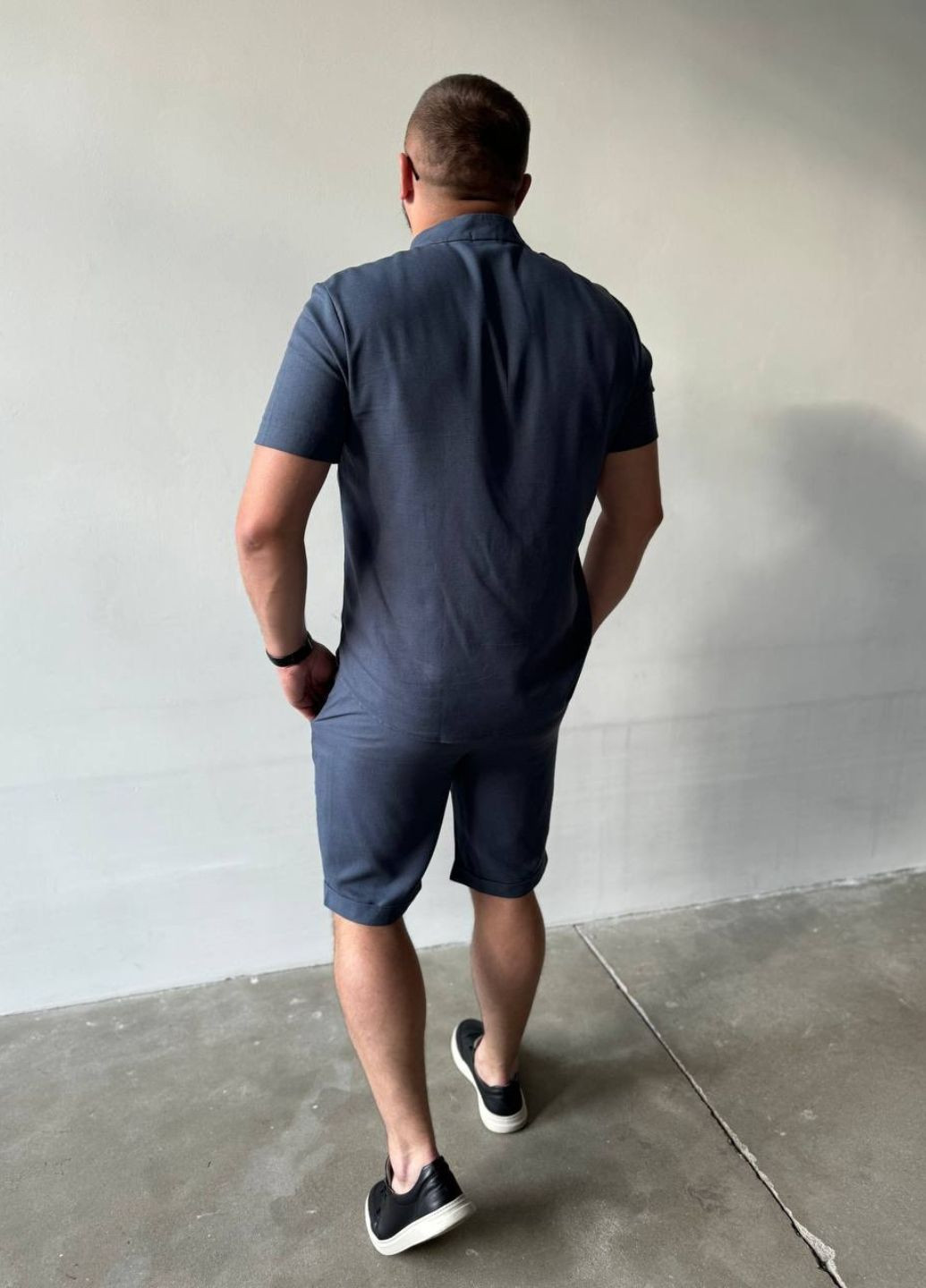 Льняний комплект, сорочка та шорти MonsterBrand (295402475)