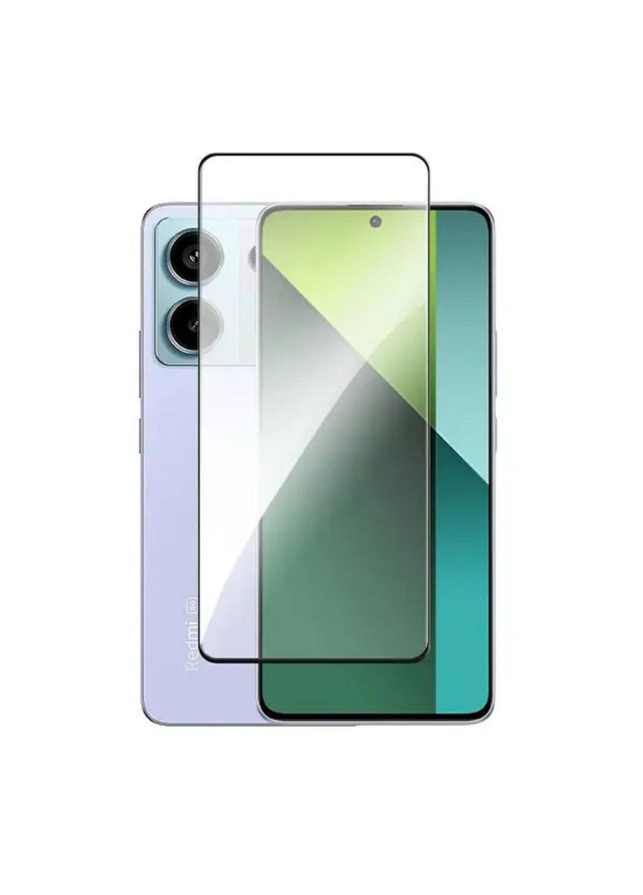 Закаленное защитное стекло на смартфон Xiaomi Redmi Note 13 Pro 5G / Черная рамка X-level (335257633)