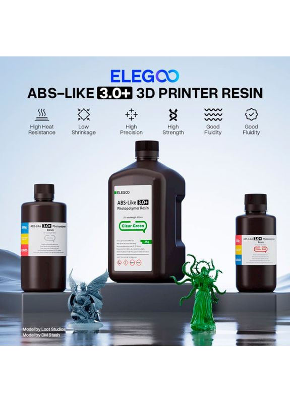 Фотополімерна смола ABS-like 3.0 plus 1 кг Beige (50.103.0209) Elegoo (361854383)