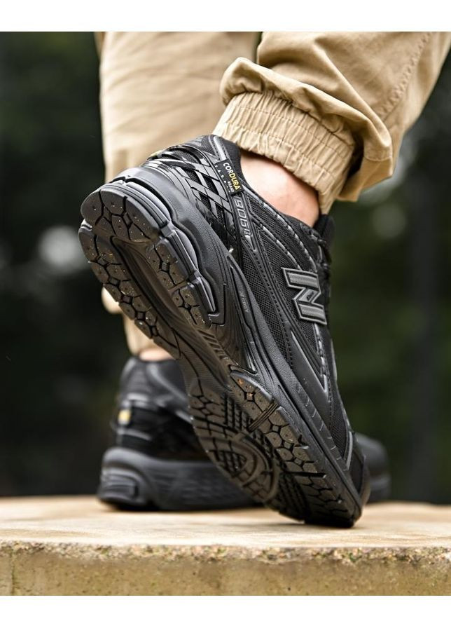 Чорні Осінні чоловічі термо кросівки new balance black No Brand