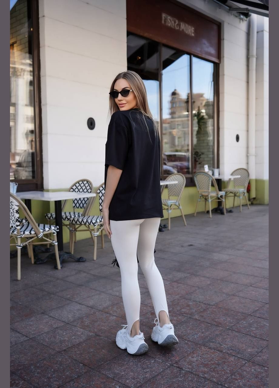 Жіноча футболка вільного крою MonCher - (346055316)