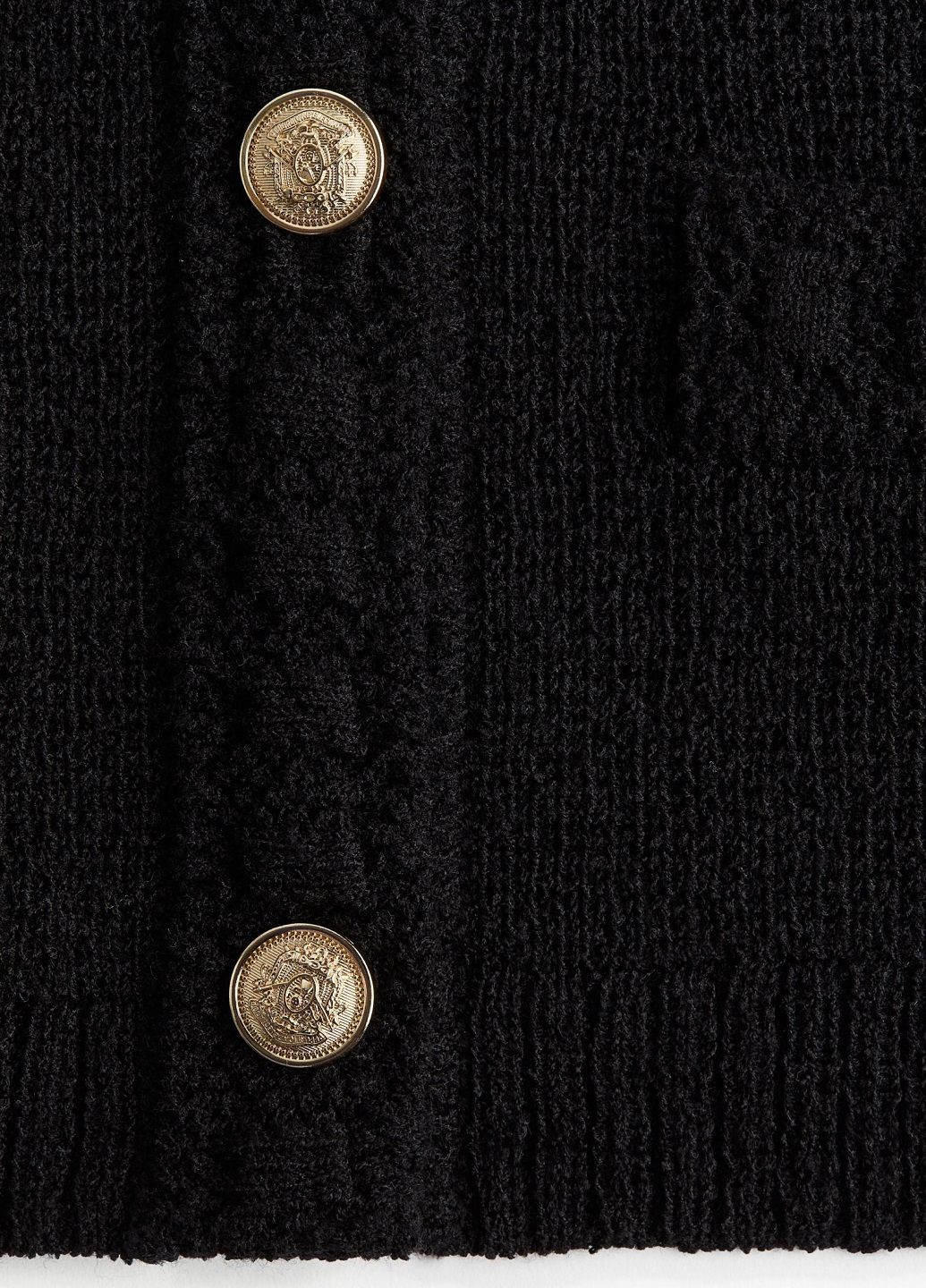 Черный демисезонный кардиган H&M